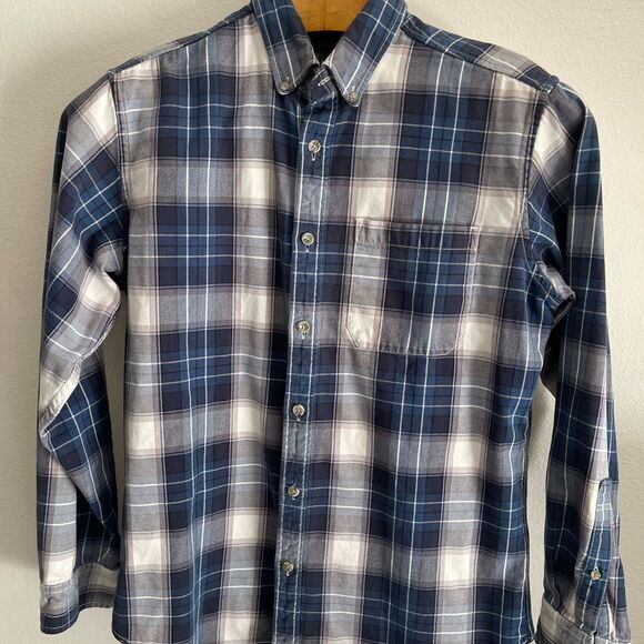 eddie bauer flannel shirt Bundle Of Two Classic Plaid mens Medium - Picture 3 of 8